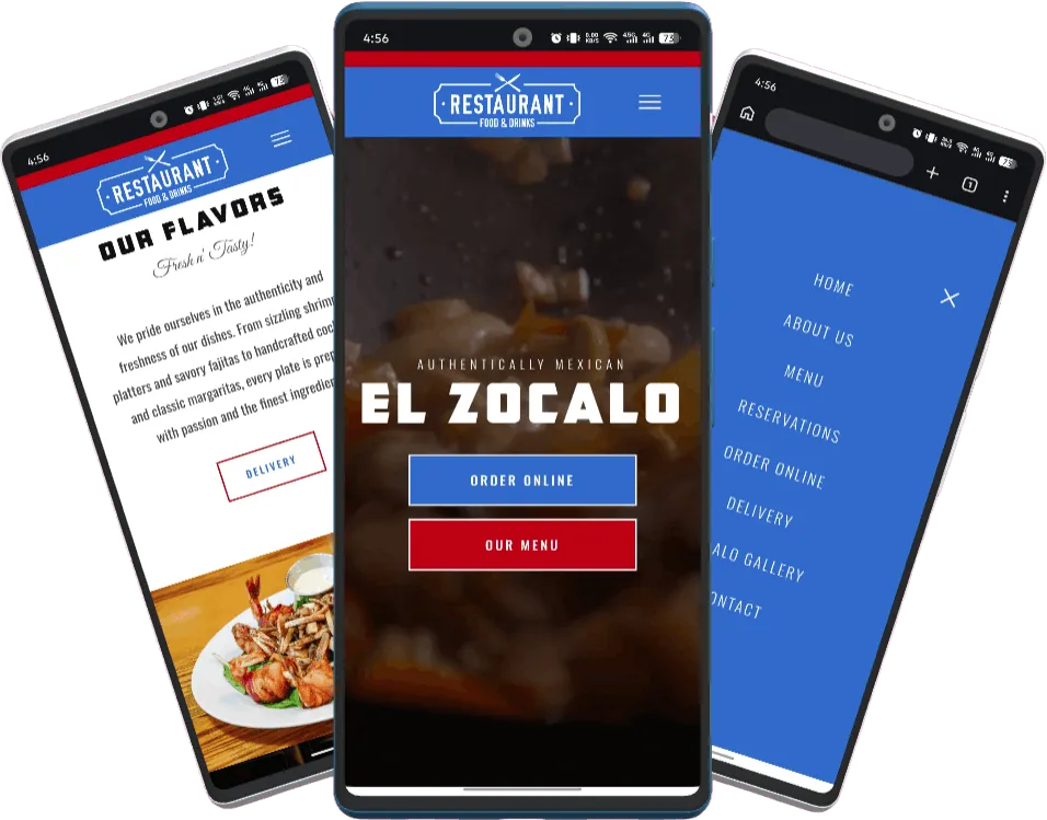 Sitio web de restaurante optimizado con IA con puntuaciones del evaluador y recomendaciones de IA